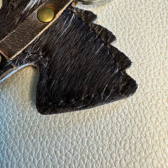 Western Keychain Horse Charm NEW FAST SHIP Leather Cowhide - Picture 3 of 5